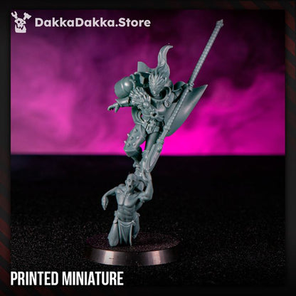 Pleasure Knights Elza Tribe Betrayer, proxy miniature, 28mm heroic scale unpainted resin, view 4