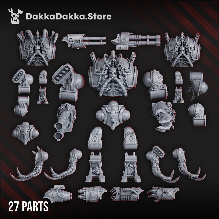 Bloodthirsty Knights Flesh Befouler Machine, proxy miniature, 28mm heroic scale unpainted resin, view 3