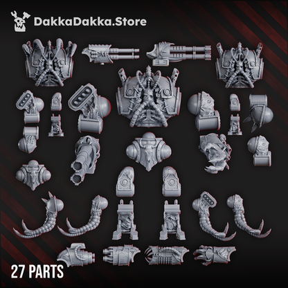 Bloodthirsty Knights Flesh Befouler Machine, proxy miniature, 28mm heroic scale unpainted resin, view 3