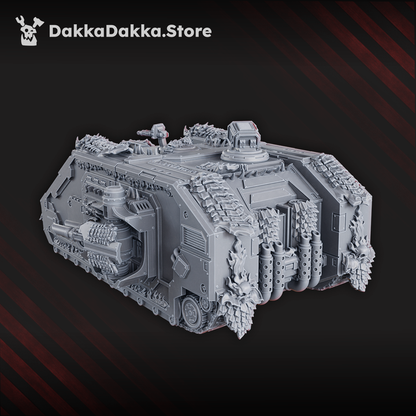 Flame Knights Automated Storm Vehicle, proxy miniature, 28mm heroic scale unpainted resin, view 2