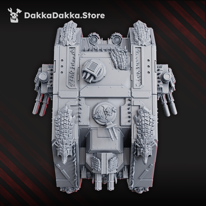 Flame Knights Automated Storm Vehicle, proxy miniature, 28mm heroic scale unpainted resin, view 3