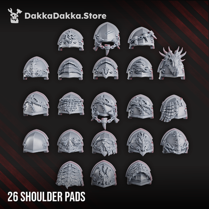 Flame Knights Warriors Build Kit, proxy miniature, squad, 28mm heroic scale unpainted resin, view 6
