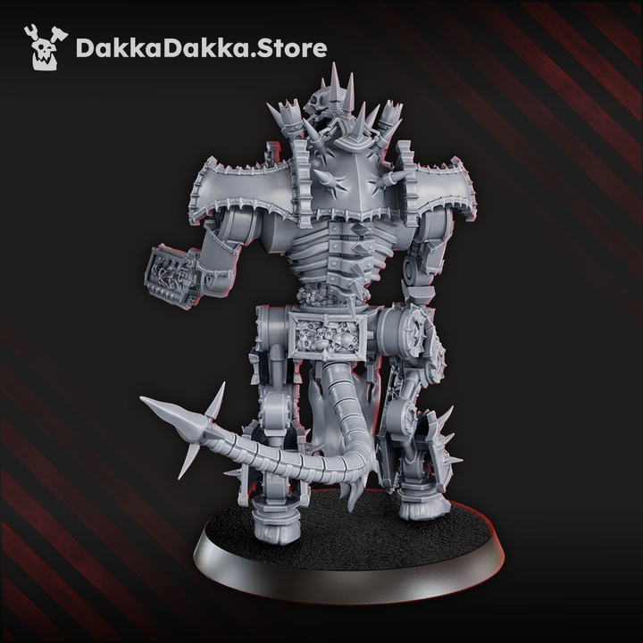 Bloodthirsty Knights Gore Harvester, proxy miniature, 28mm heroic scale unpainted resin, view 2