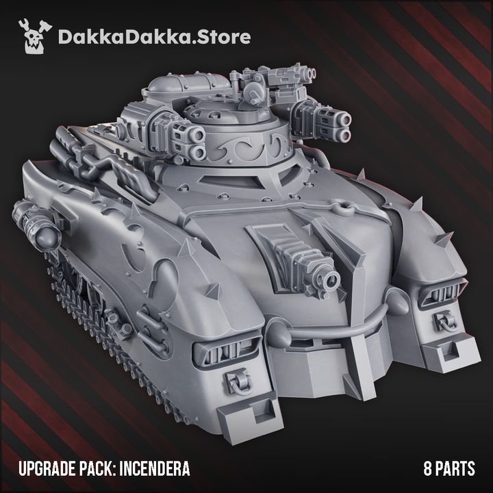 Pleasure Knights Apc, proxy miniature, transport, 28mm heroic scale unpainted resin, view 3