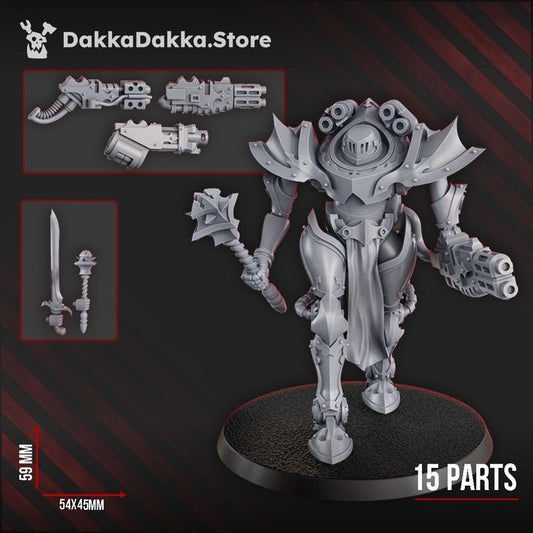 Pleasure Knights Exosuits, proxy miniature, walker, 28mm heroic scale unpainted resin