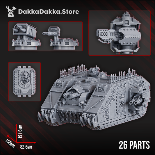 Bloodthirsty Knights Automated Storm Vehicle, proxy miniature, 28mm heroic scale unpainted resin