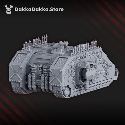 Bloodthirsty Knights Automated Storm Vehicle, proxy miniature, 28mm heroic scale unpainted resin, view 2