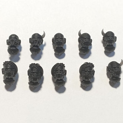 Dark Space Knights Coven Heads Set, resin conversion bits, 28mm heroic scale unpainted resin, view 5