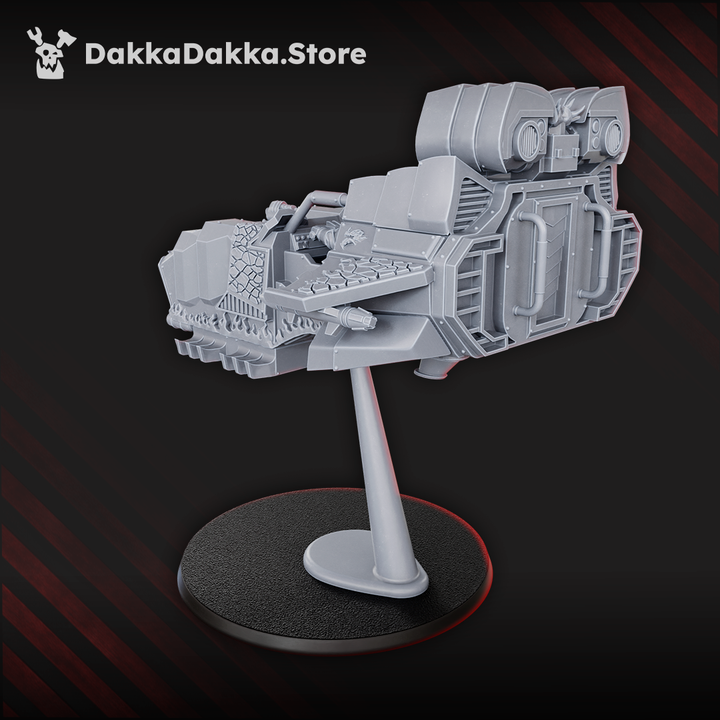 Flame Knights Hover Attack Speeder, proxy miniature, vehicle, 28mm heroic scale unpainted resin, view 2