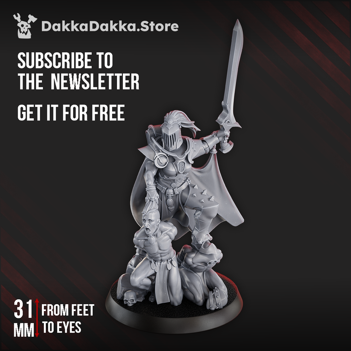Pleasure Knights High Haseki, proxy miniature, 28mm heroic scale unpainted resin, view 3