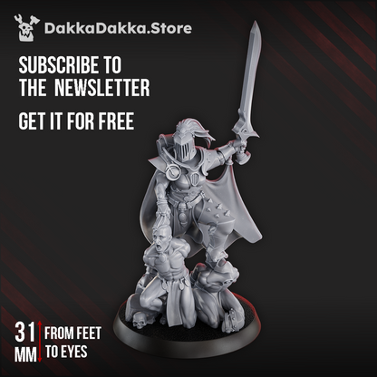 Pleasure Knights High Haseki, proxy miniature, 28mm heroic scale unpainted resin, view 3