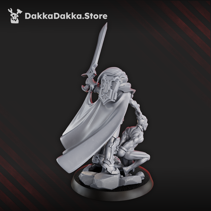 Pleasure Knights High Haseki, proxy miniature, 28mm heroic scale unpainted resin, view 4