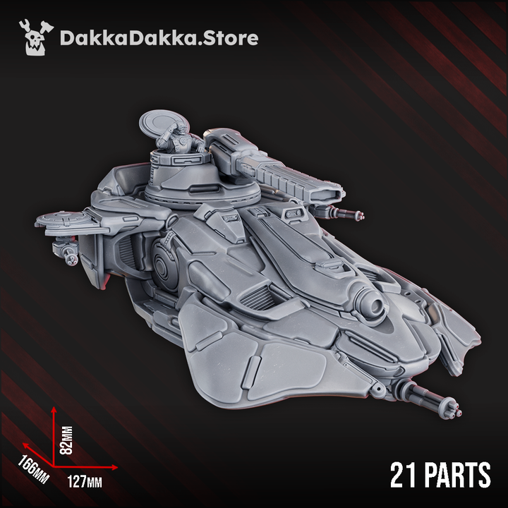 Tuai Hover Tank Apc, proxy miniature, 28mm heroic scale unpainted resin