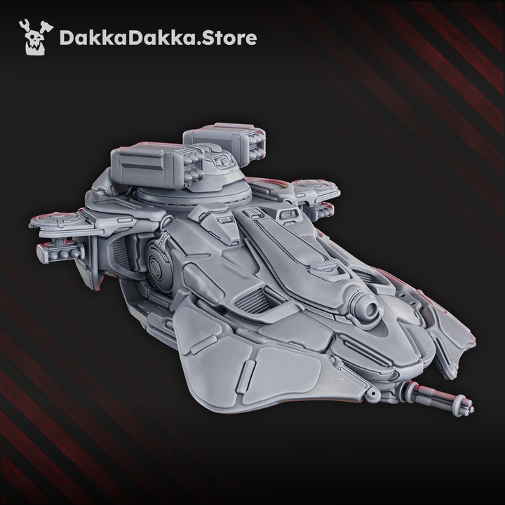 Tuai Hover Tank Apc, proxy miniature, 28mm heroic scale unpainted resin, view 3