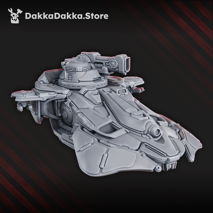 Tuai Hover Tank Apc, proxy miniature, 28mm heroic scale unpainted resin, view 4