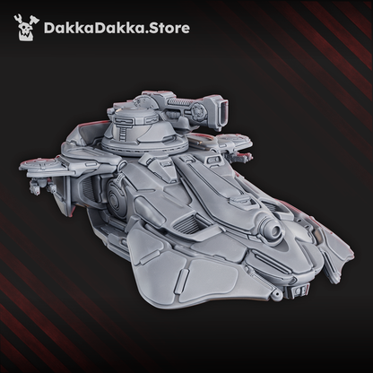 Tuai Hover Tank Apc, proxy miniature, 28mm heroic scale unpainted resin, view 4