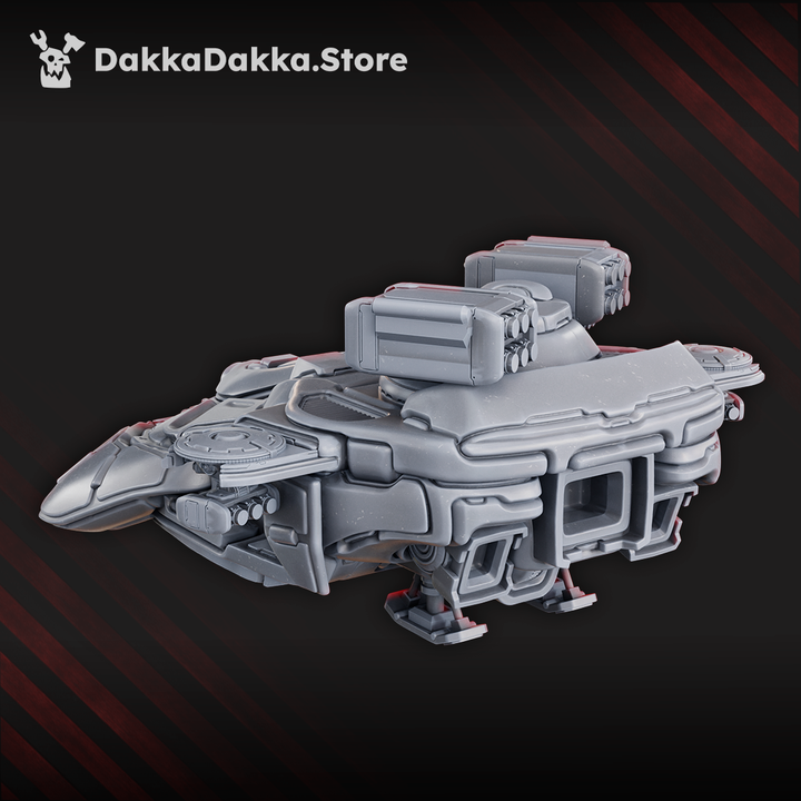 Tuai Hover Tank Apc, proxy miniature, 28mm heroic scale unpainted resin, view 5