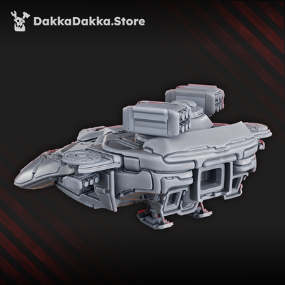 Tuai Hover Tank Apc, proxy miniature, 28mm heroic scale unpainted resin, view 5