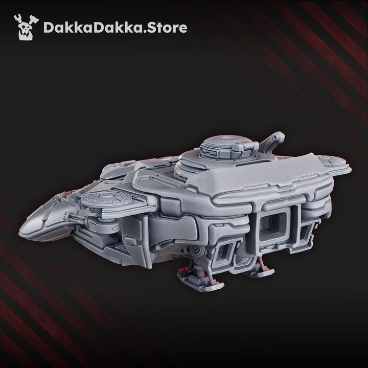 Tuai Hover Tank Apc, proxy miniature, 28mm heroic scale unpainted resin, view 6