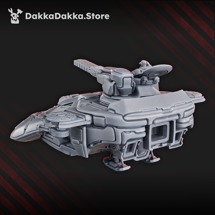 Tuai Hover Tank Apc, proxy miniature, 28mm heroic scale unpainted resin, view 7