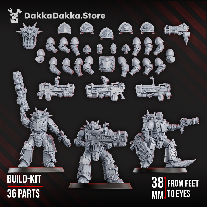 Flame Knights Magma Squad, proxy miniature, 28mm heroic scale unpainted resin