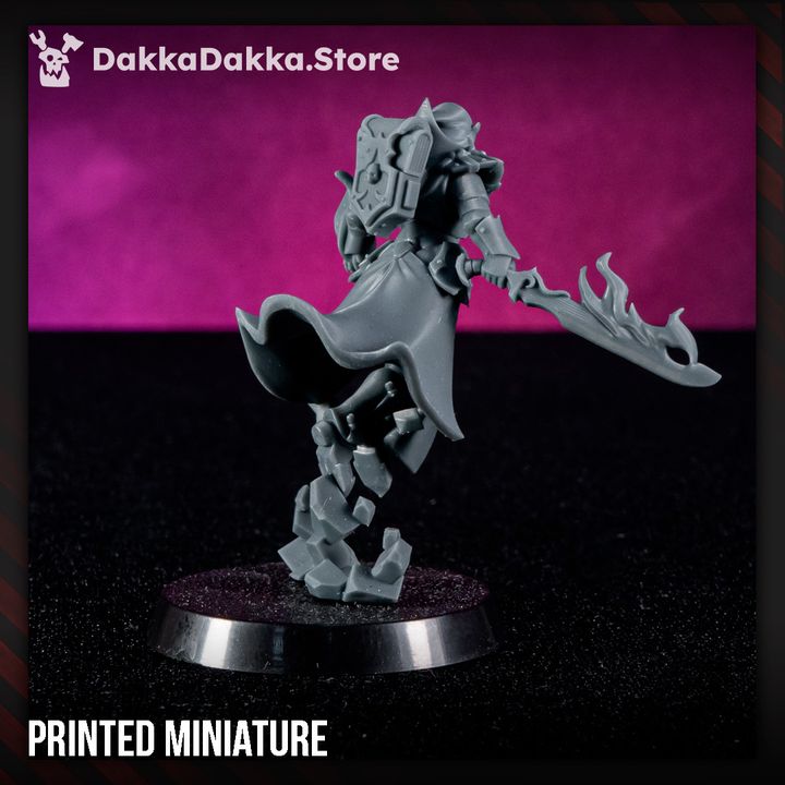 Pleasure Knights Mirael Voluptuousness Fire, proxy miniature, 28mm heroic scale unpainted resin, view 5