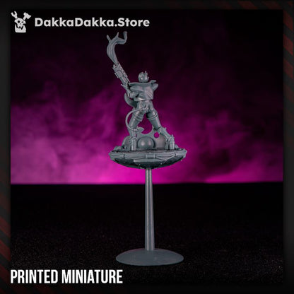 Pleasure Knights Ozzy Hellbringer, proxy miniature, 28mm heroic scale unpainted resin, view 7
