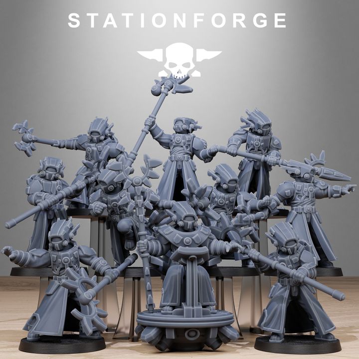 Tuai Priests, proxy miniature, character, 28mm heroic scale unpainted resin