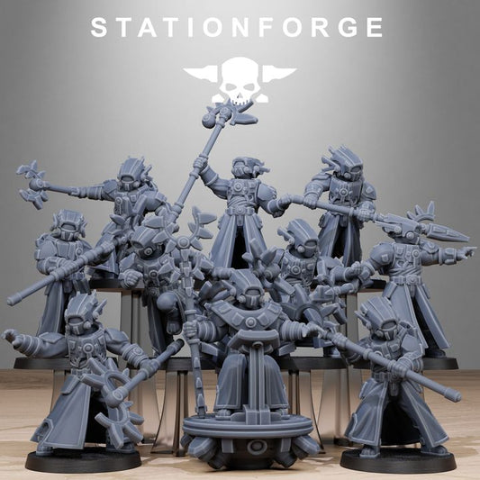 Tuai Priests, proxy miniature, character, 28mm heroic scale unpainted resin