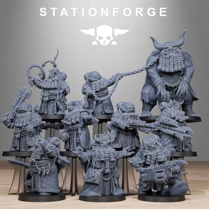 Dark Space Knights Guard Dwarves, proxy miniature, infantry, 28mm heroic scale unpainted resin