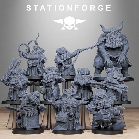 Dark Space Knights Guard Dwarves, proxy miniature, infantry, 28mm heroic scale unpainted resin