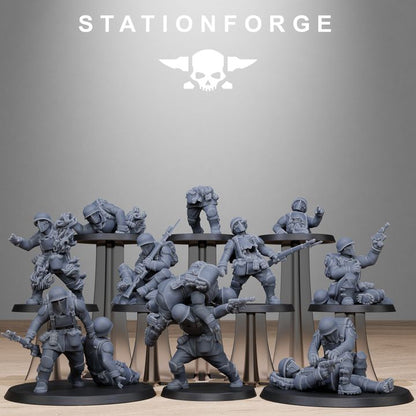 Free Guard Fallen, Imperial Army proxy miniature, infantry, 28mm heroic scale unpainted resin