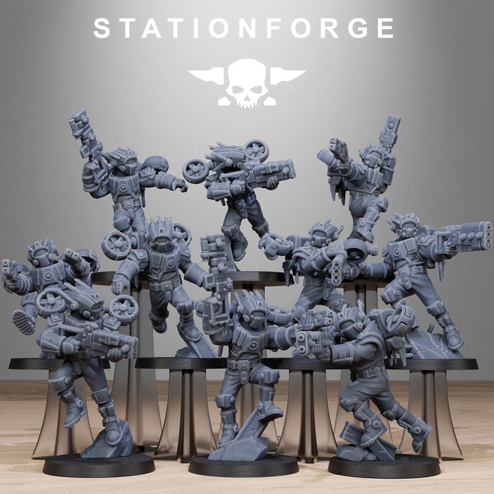 Tuai Skyguards, proxy miniature, 28mm heroic scale unpainted resin