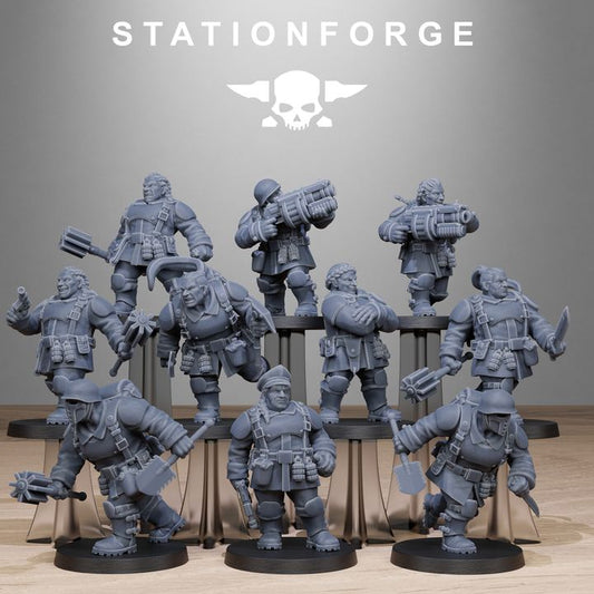 Free Guard Mutant Sisters, Imperial Army proxy miniature, infantry, 28mm heroic scale unpainted resin