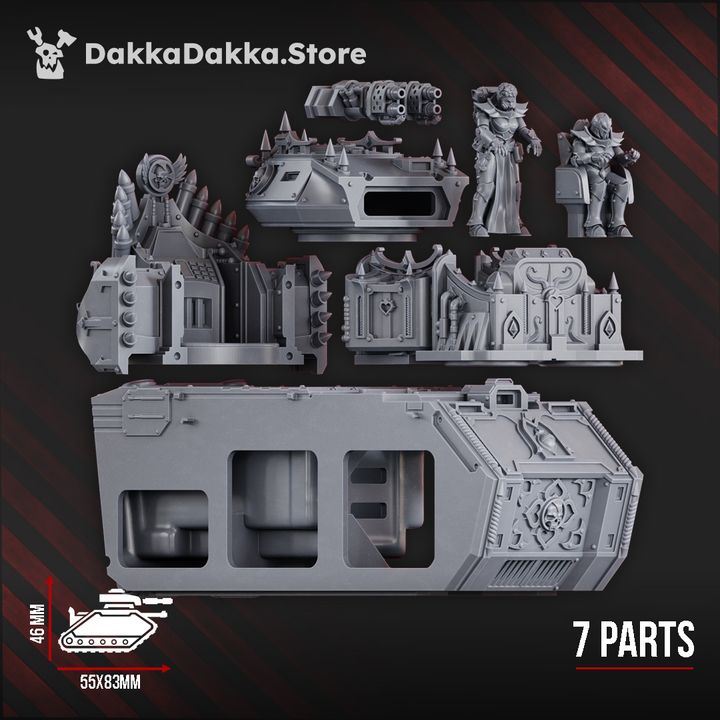 Battle Sisters Apc Upgrade, proxy miniature, transport, 28mm heroic scale unpainted resin