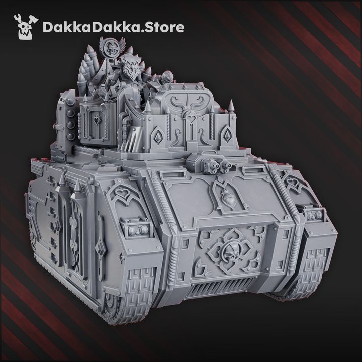 Battle Sisters Apc Upgrade, proxy miniature, transport, 28mm heroic scale unpainted resin, view 3