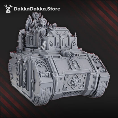 Battle Sisters Apc Upgrade, proxy miniature, transport, 28mm heroic scale unpainted resin, view 3