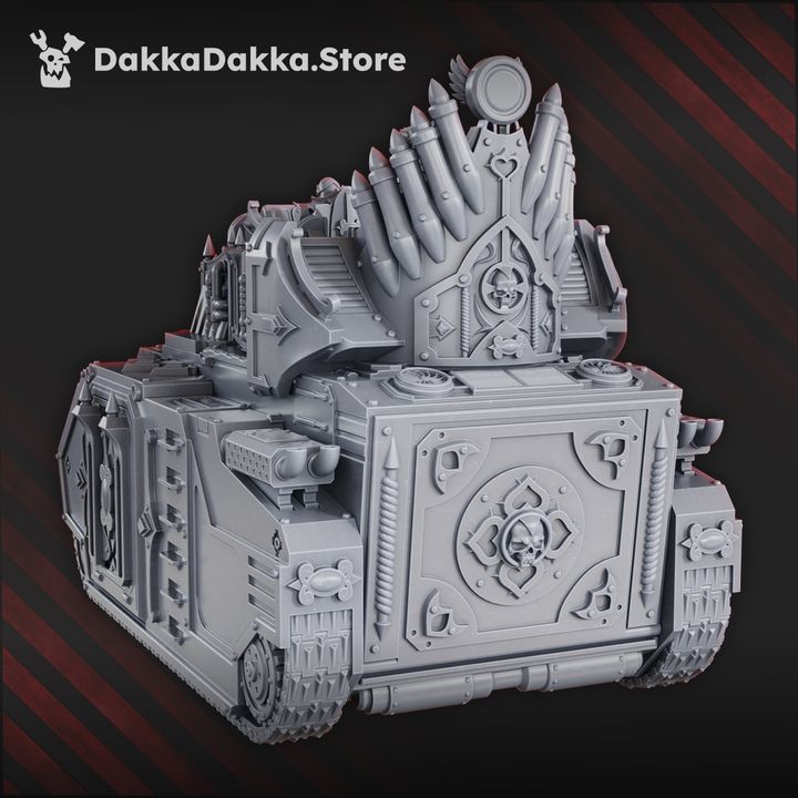Battle Sisters Apc Upgrade, proxy miniature, transport, 28mm heroic scale unpainted resin, view 4