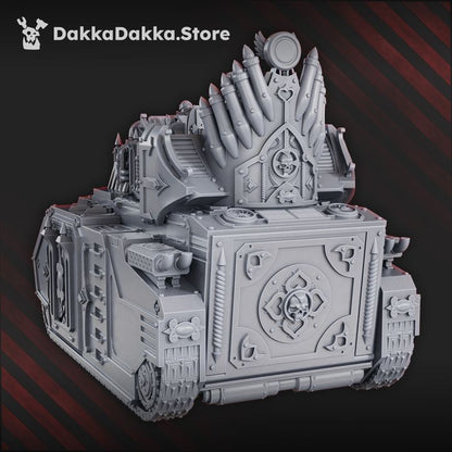 Battle Sisters Apc Upgrade, proxy miniature, transport, 28mm heroic scale unpainted resin, view 4