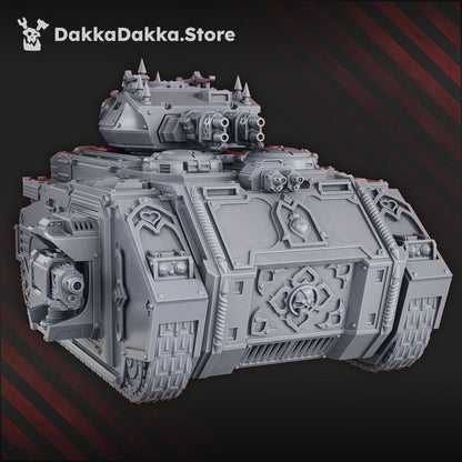 Battle Sisters Apc Upgrade, proxy miniature, transport, 28mm heroic scale unpainted resin, view 5