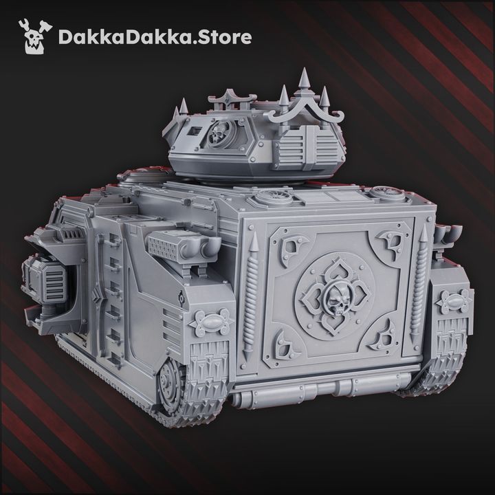 Battle Sisters Apc Upgrade, proxy miniature, transport, 28mm heroic scale unpainted resin, view 6