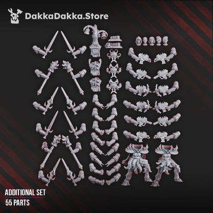 Dark Space Knights Coven Additional Bits Set, resin conversion bits, 28mm heroic scale unpainted resin