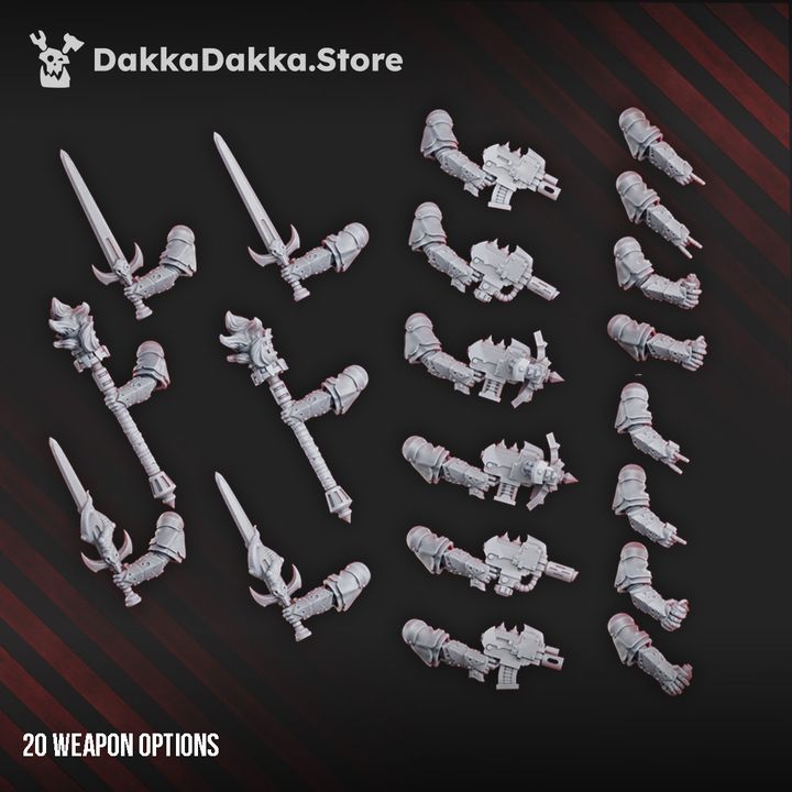 Dark Space Knights Coven Additional Bits Set, resin conversion bits, 28mm heroic scale unpainted resin, vi