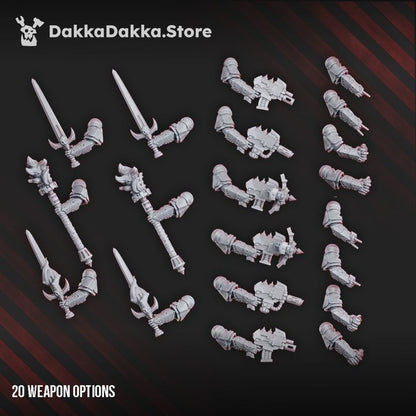 Dark Space Knights Coven Additional Bits Set, resin conversion bits, 28mm heroic scale unpainted resin, vi