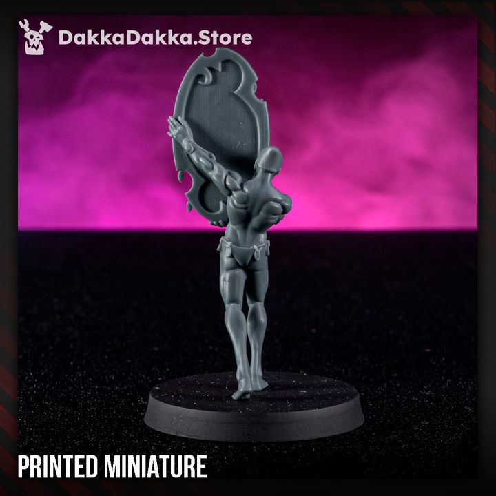 Pleasure Knights Vanguard Miraleth, proxy miniature, scout, 28mm heroic scale unpainted resin, view 4