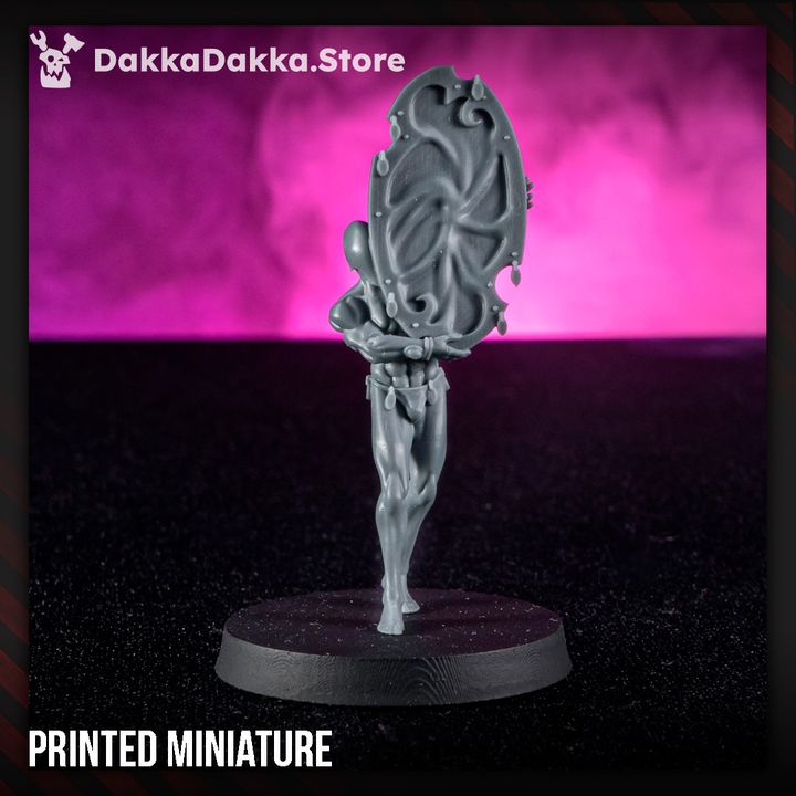 Pleasure Knights Vanguard Miraleth, proxy miniature, scout, 28mm heroic scale unpainted resin, view 5
