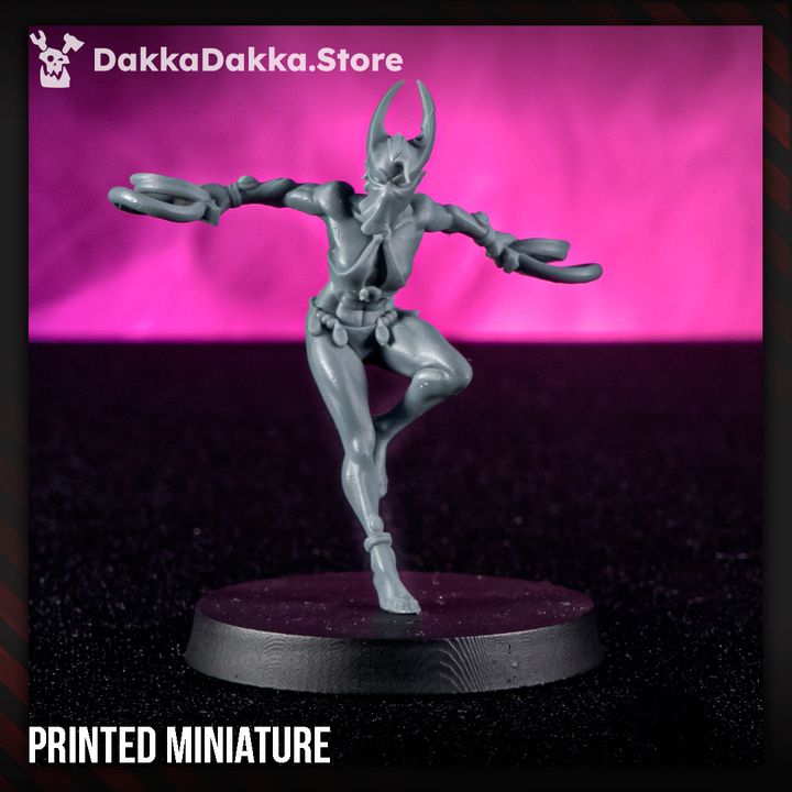Pleasure Knights Vanguard Sinthari, proxy miniature, scout, 28mm heroic scale unpainted resin, view 3