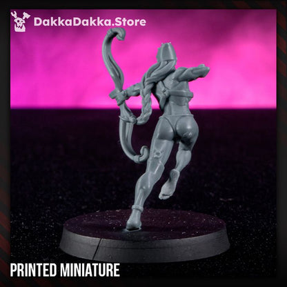 Pleasure Knights Vanguard Velthira, proxy miniature, scout, 28mm heroic scale unpainted resin, view 4