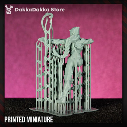 Pleasure Knights Vanguard Velthira, proxy miniature, scout, 28mm heroic scale unpainted resin, view 5