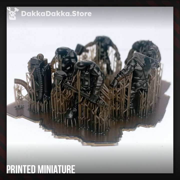 Orks Gobbo Squad, proxy miniature, 28mm heroic scale unpainted resin